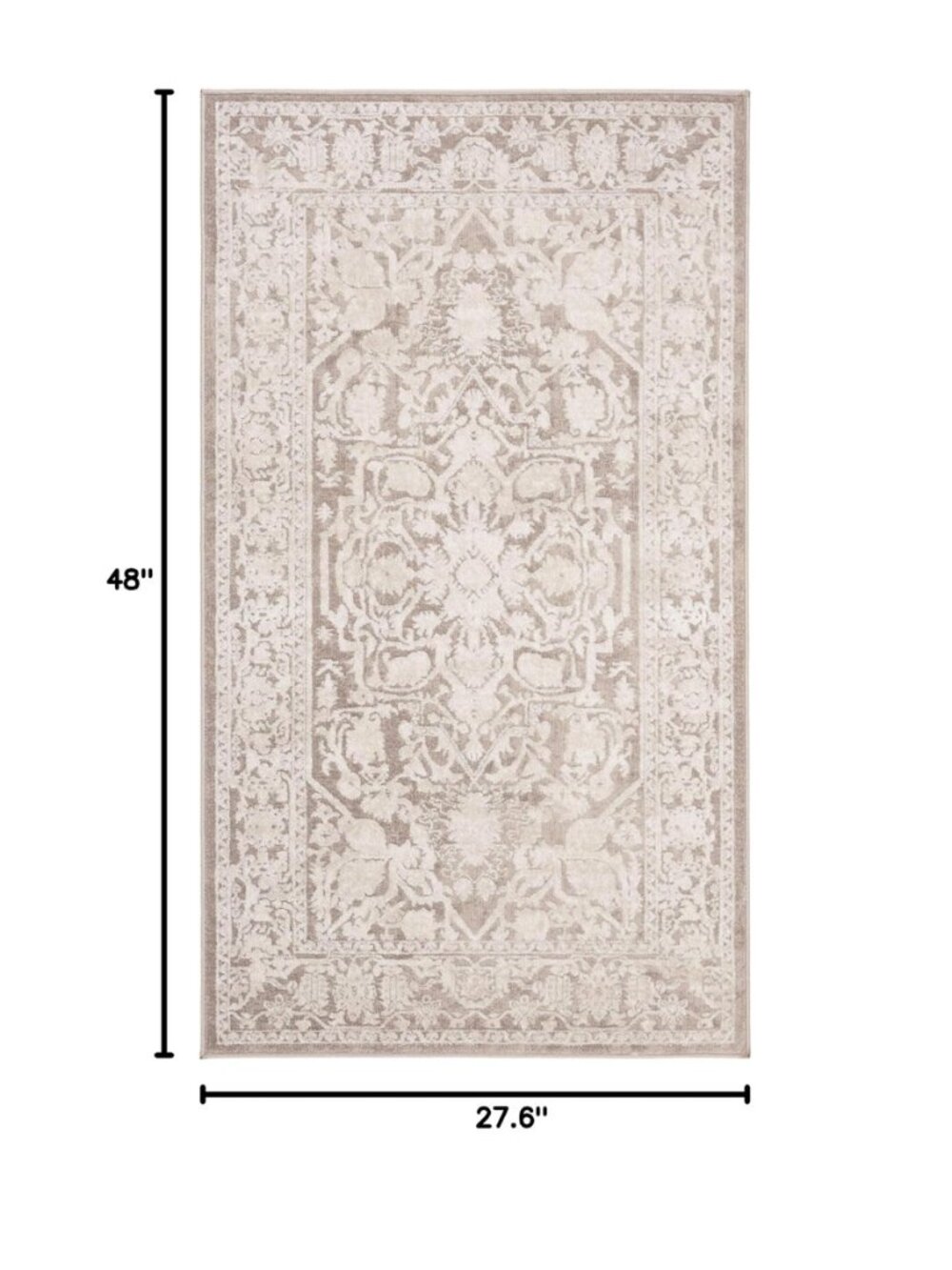 Reflection Accent Rug 2'3"x4', Beige & Cream RFT665A - Picture 2 of 8